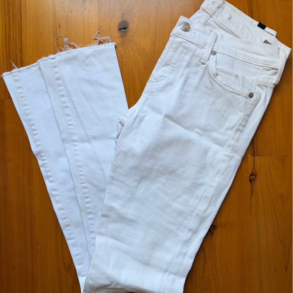 Citizens Of Humanity White Jeans - Emannuella Slim Boot